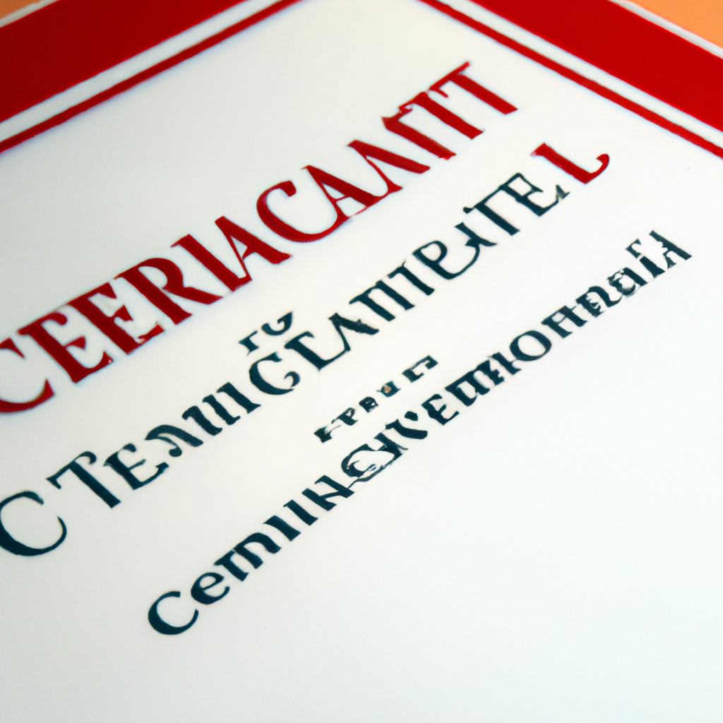 Certificato eccellenza